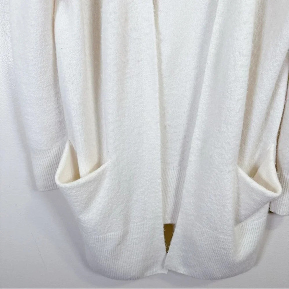 Madewell Merino Wool Alpaca Open Front White Cardigan - Picture 11 of 16